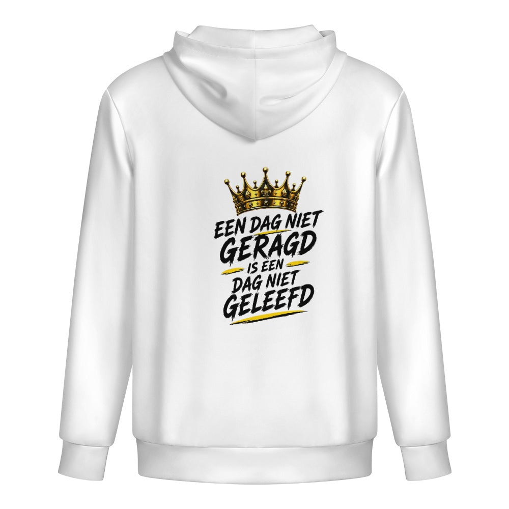 Modieuze jeugd hoodie met rits en zakken voor heren
