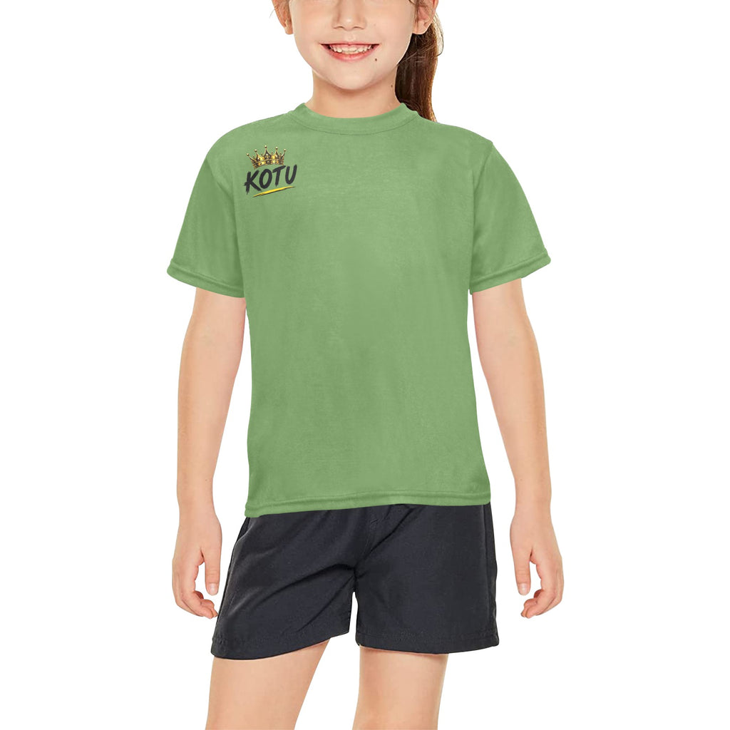 Meisjes All-Over Print Ronde Hals T-Shirt (T40-2)