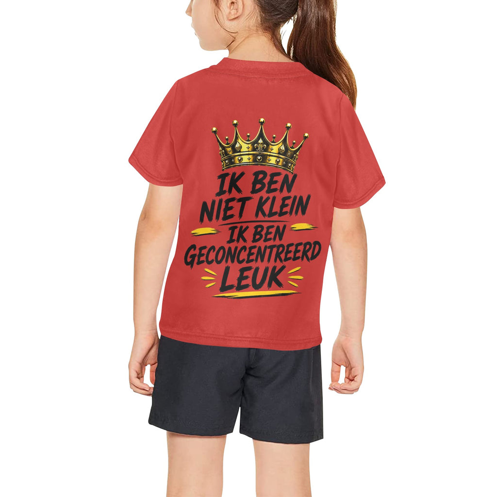 Meisjes All-Over Print Ronde Hals T-Shirt (T40-2)