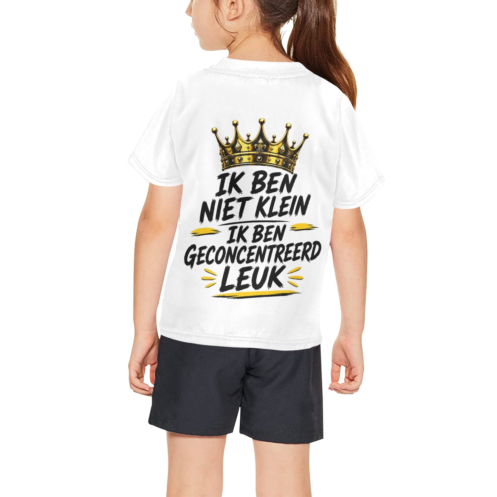 Meisjes All-Over Print Ronde Hals T-Shirt (T40-2)