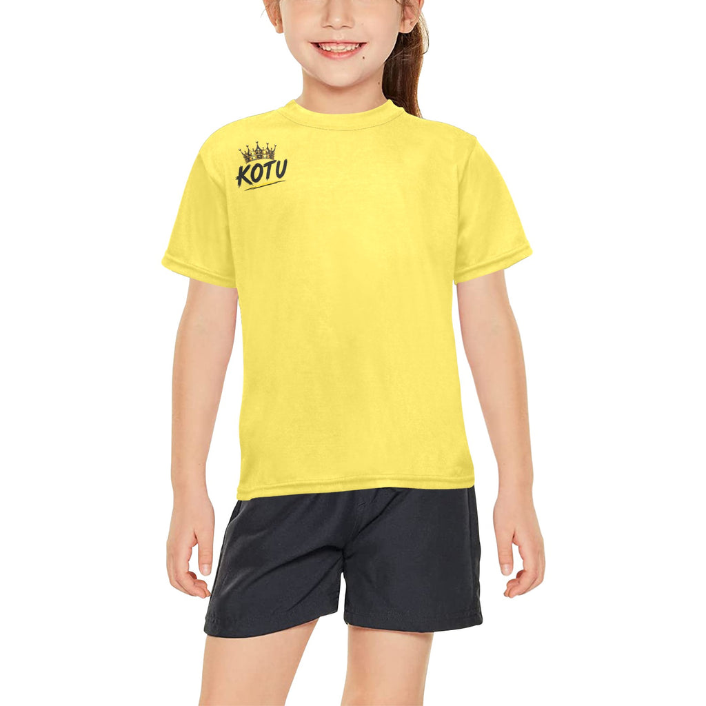 Meisjes All-Over Print Ronde Hals T-Shirt (T40-2)