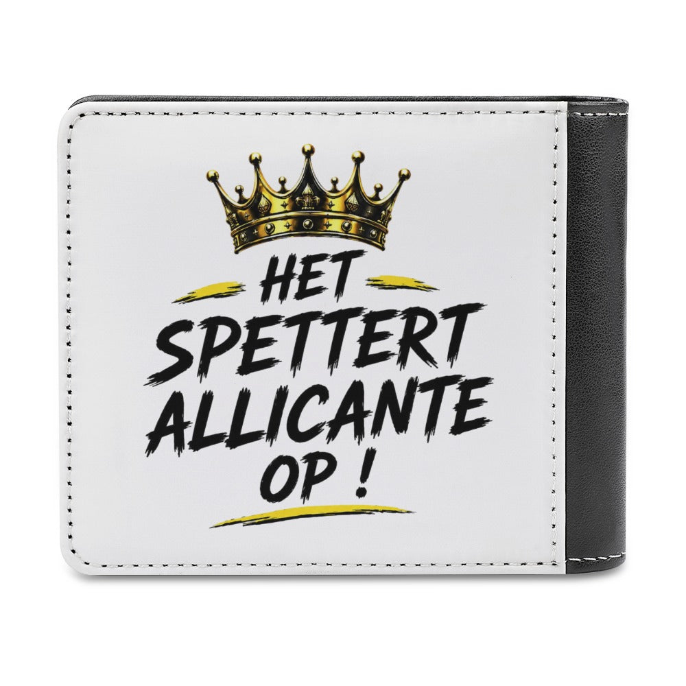 Leren portemonnee met verschillende designs aan beide zijden
