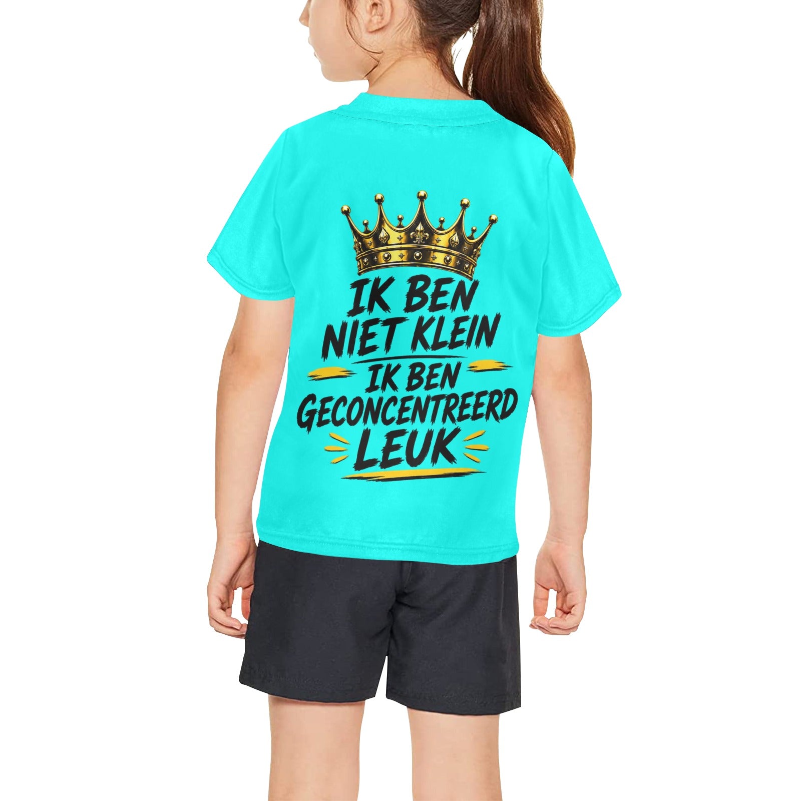 Meisjes All-Over Print Ronde Hals T-Shirt (T40-2)
