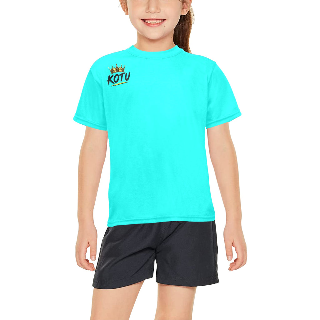 Meisjes All-Over Print Ronde Hals T-Shirt (T40-2)