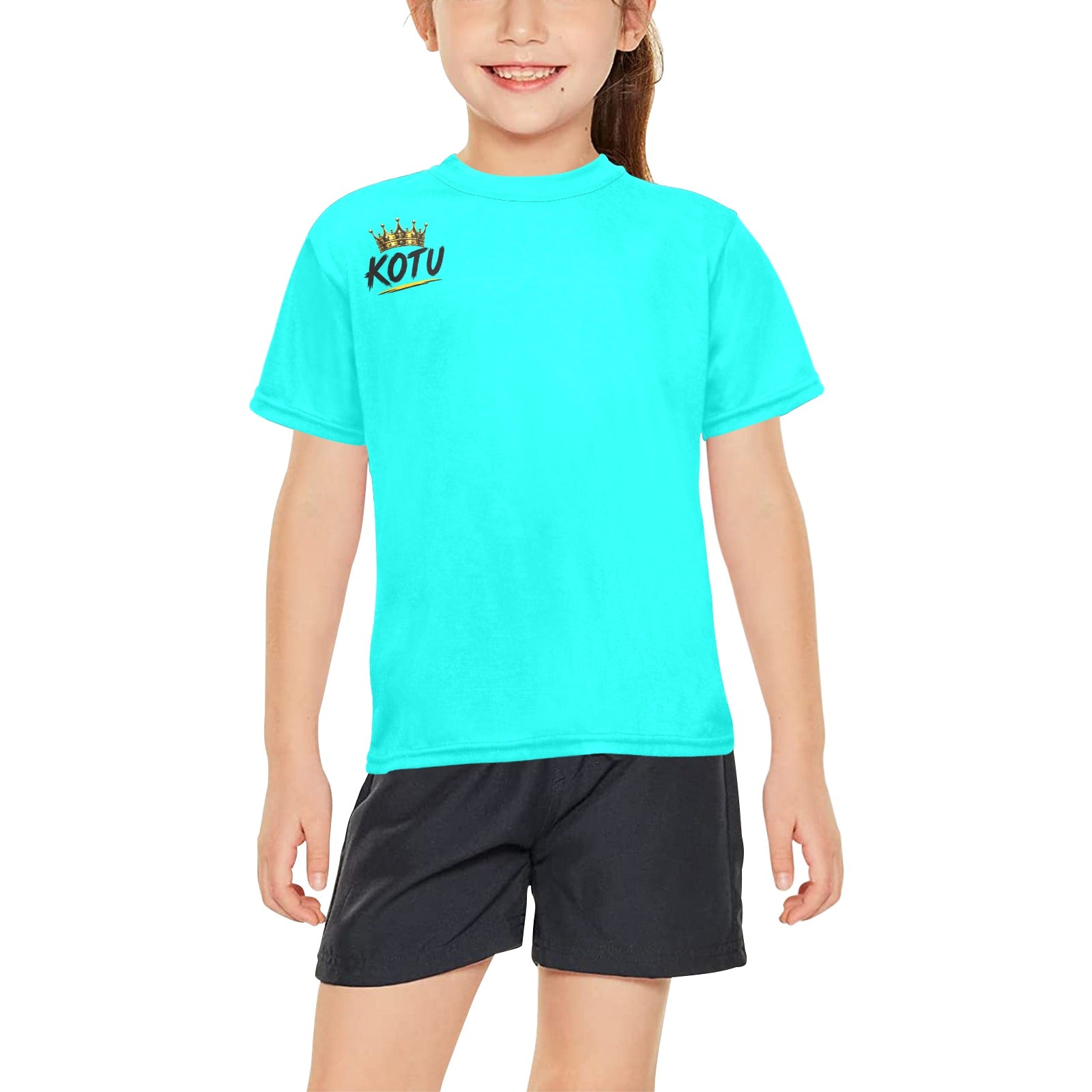 Meisjes All-Over Print Ronde Hals T-Shirt (T40-2)