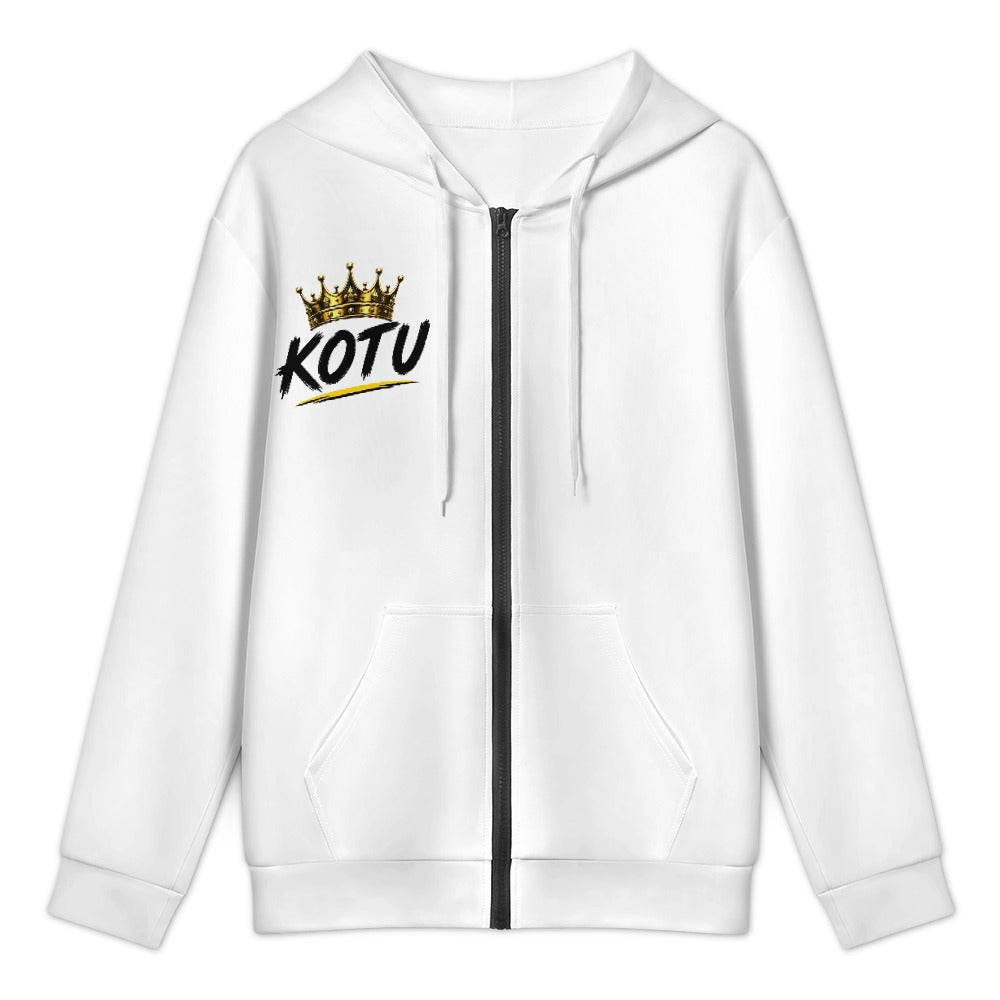 Modieuze jeugd hoodie met rits en zakken voor heren