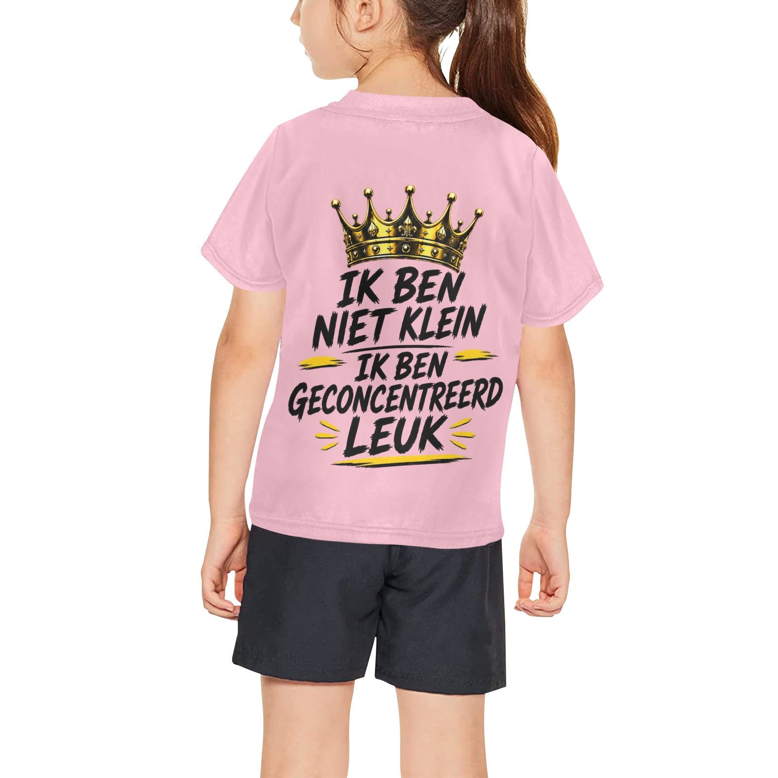 Meisjes All-Over Print Ronde Hals T-Shirt (T40-2)