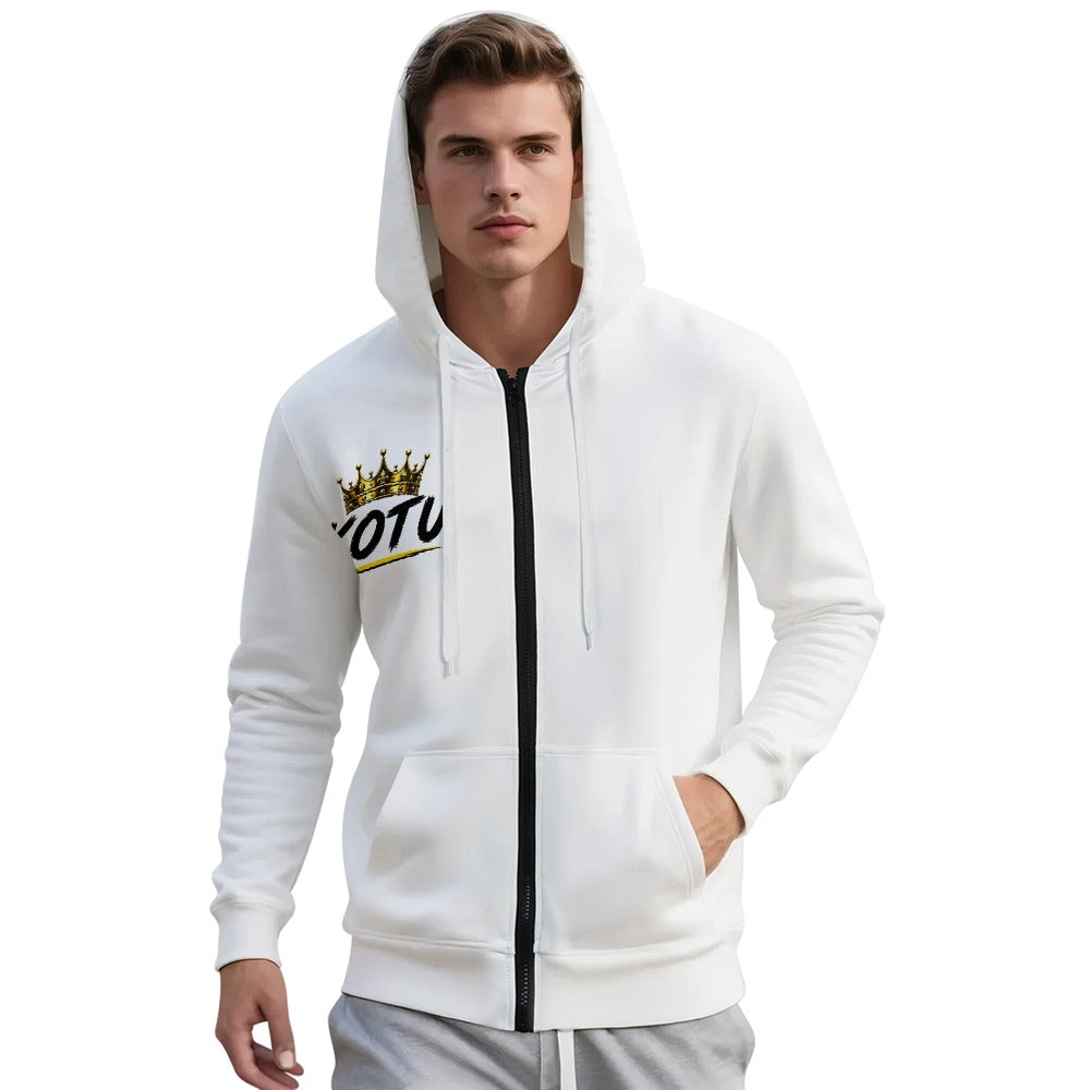Modieuze jeugd hoodie met rits en zakken voor heren