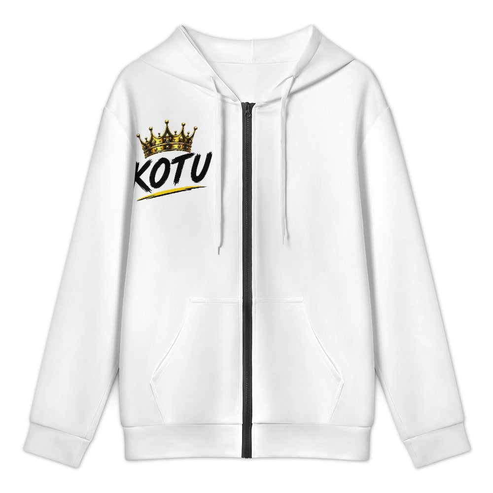 Modieuze jeugd hoodie met rits en zakken voor heren
