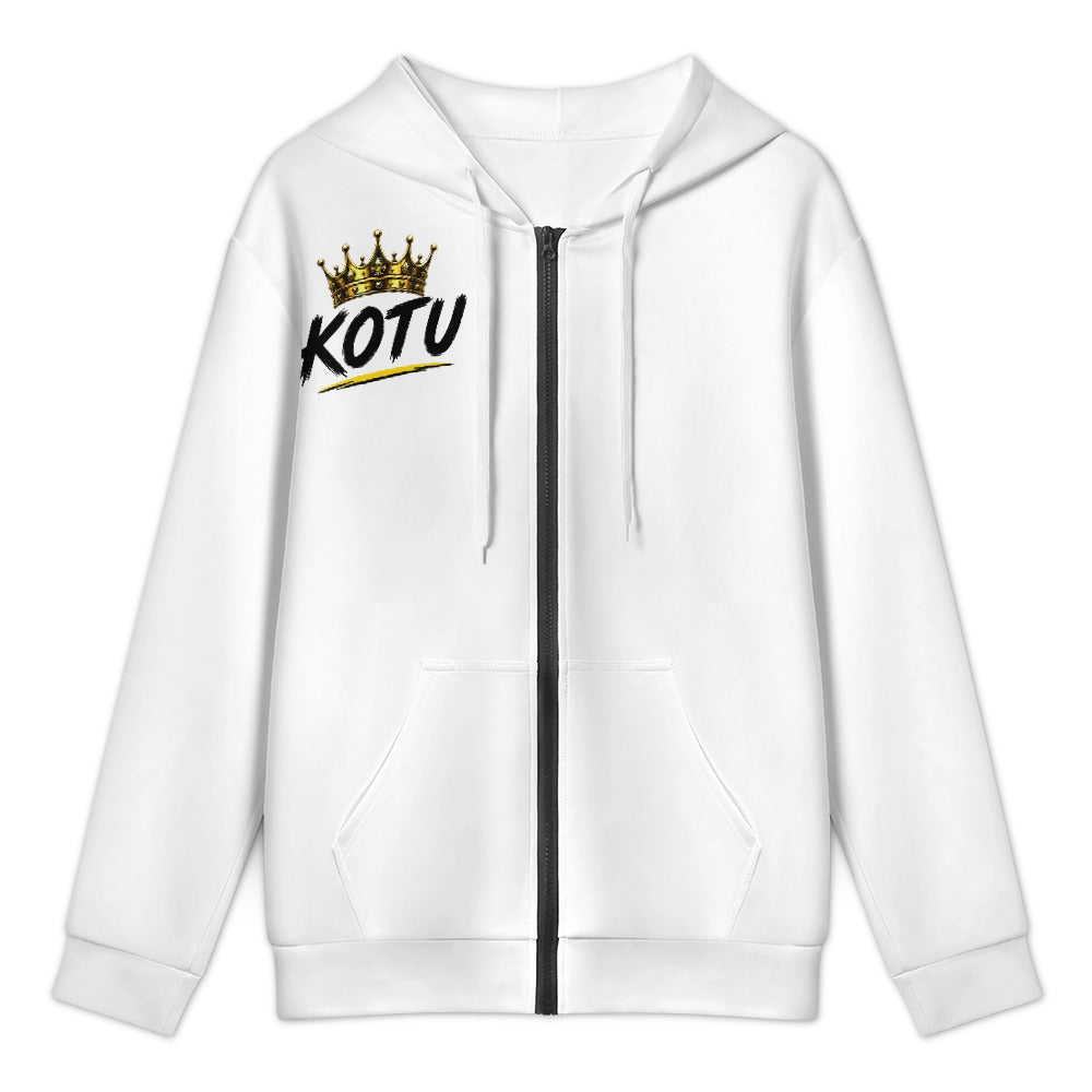 Modieuze jeugd hoodie met rits en zakken voor heren