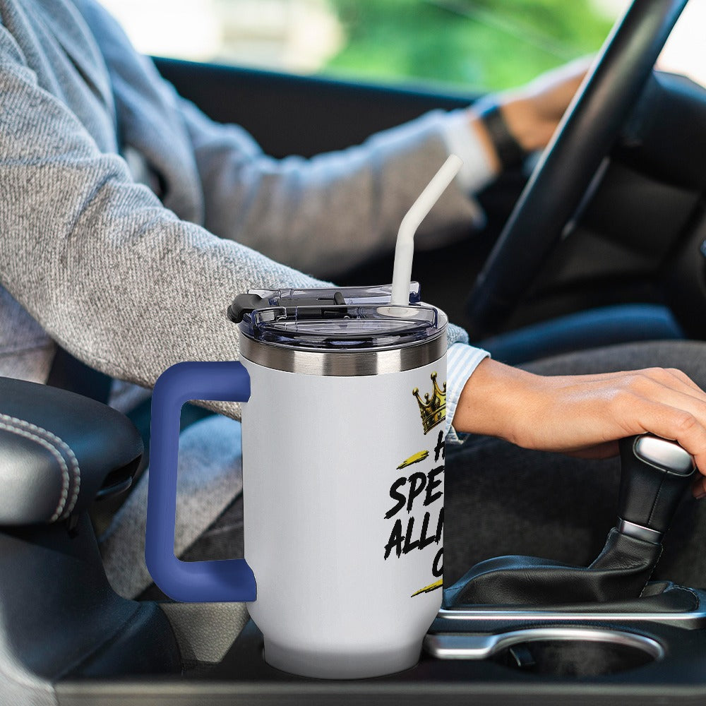 Grote thermosbeker op maat voor in de auto