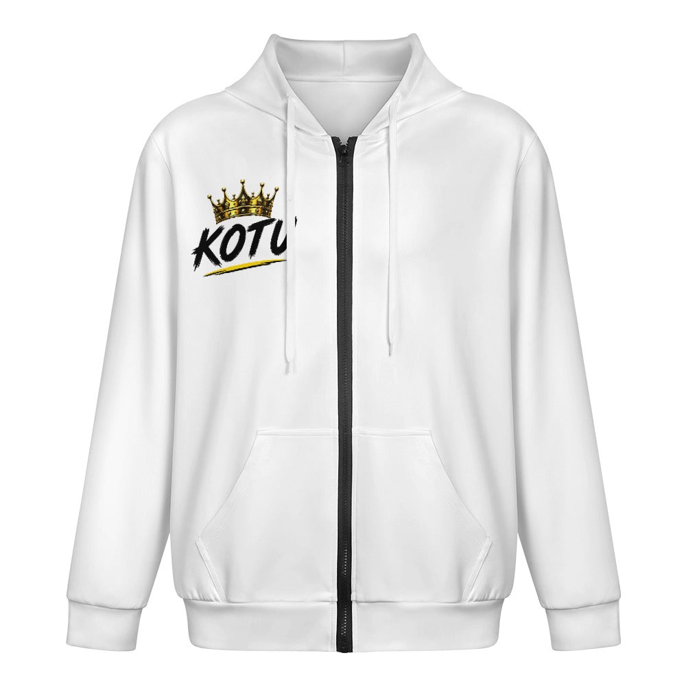 Modieuze jeugd hoodie met rits en zakken voor heren