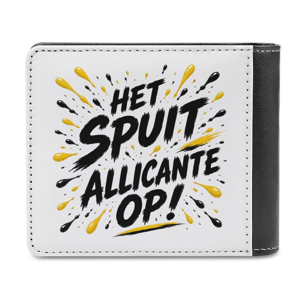Leren portemonnee met verschillende designs aan beide zijden
