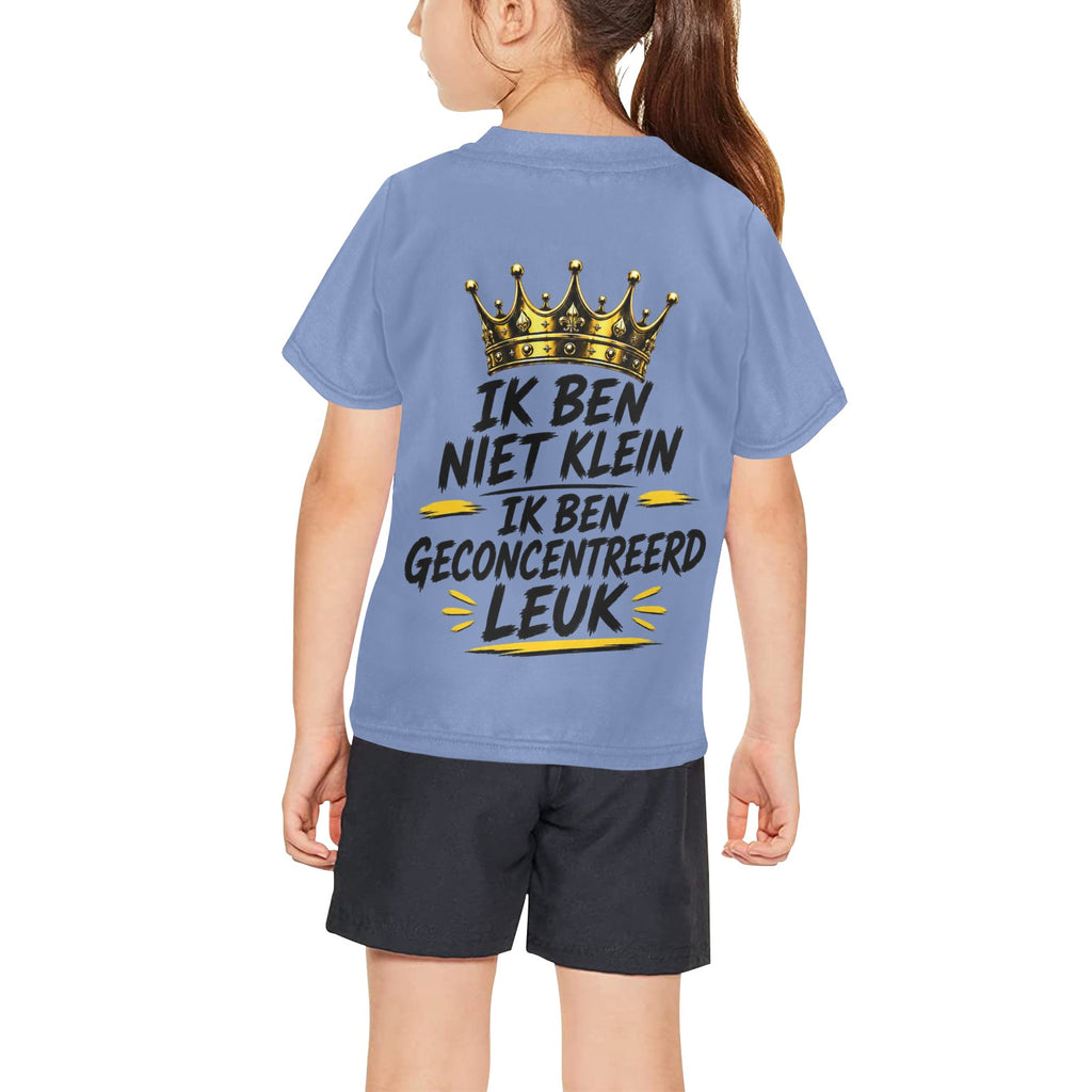 Meisjes All-Over Print Ronde Hals T-Shirt (T40-2)