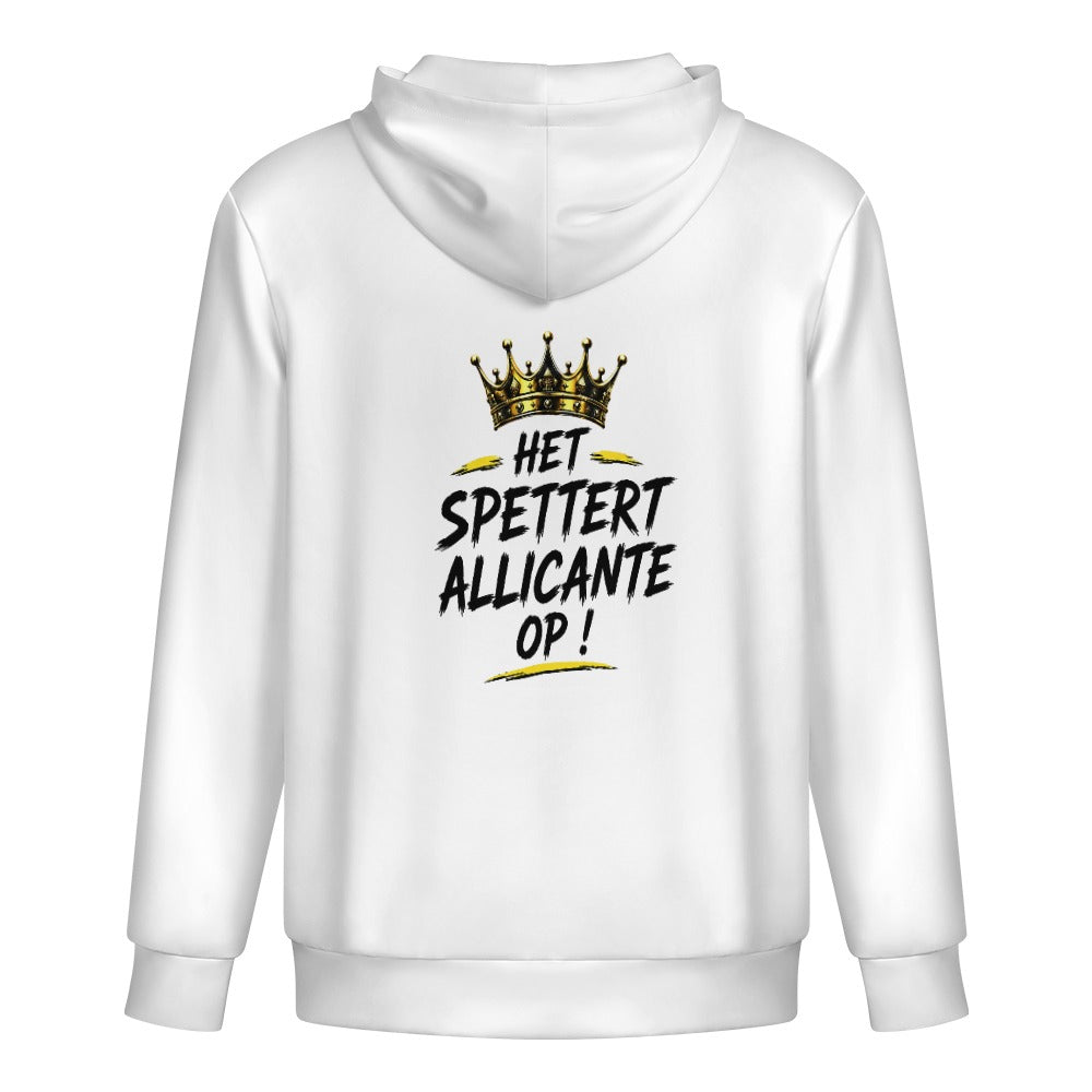 Modieuze jeugd hoodie met rits en zakken voor heren