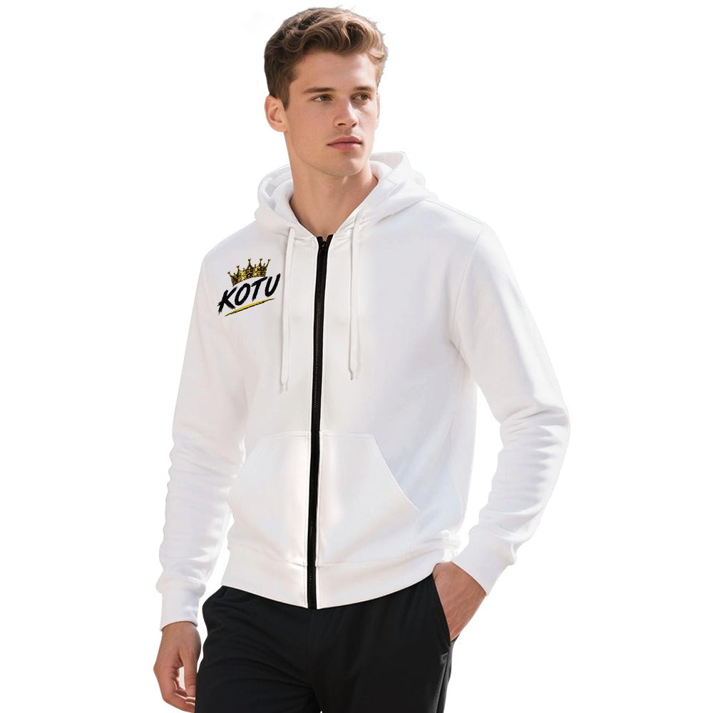 Modieuze jeugd hoodie met rits en zakken voor heren