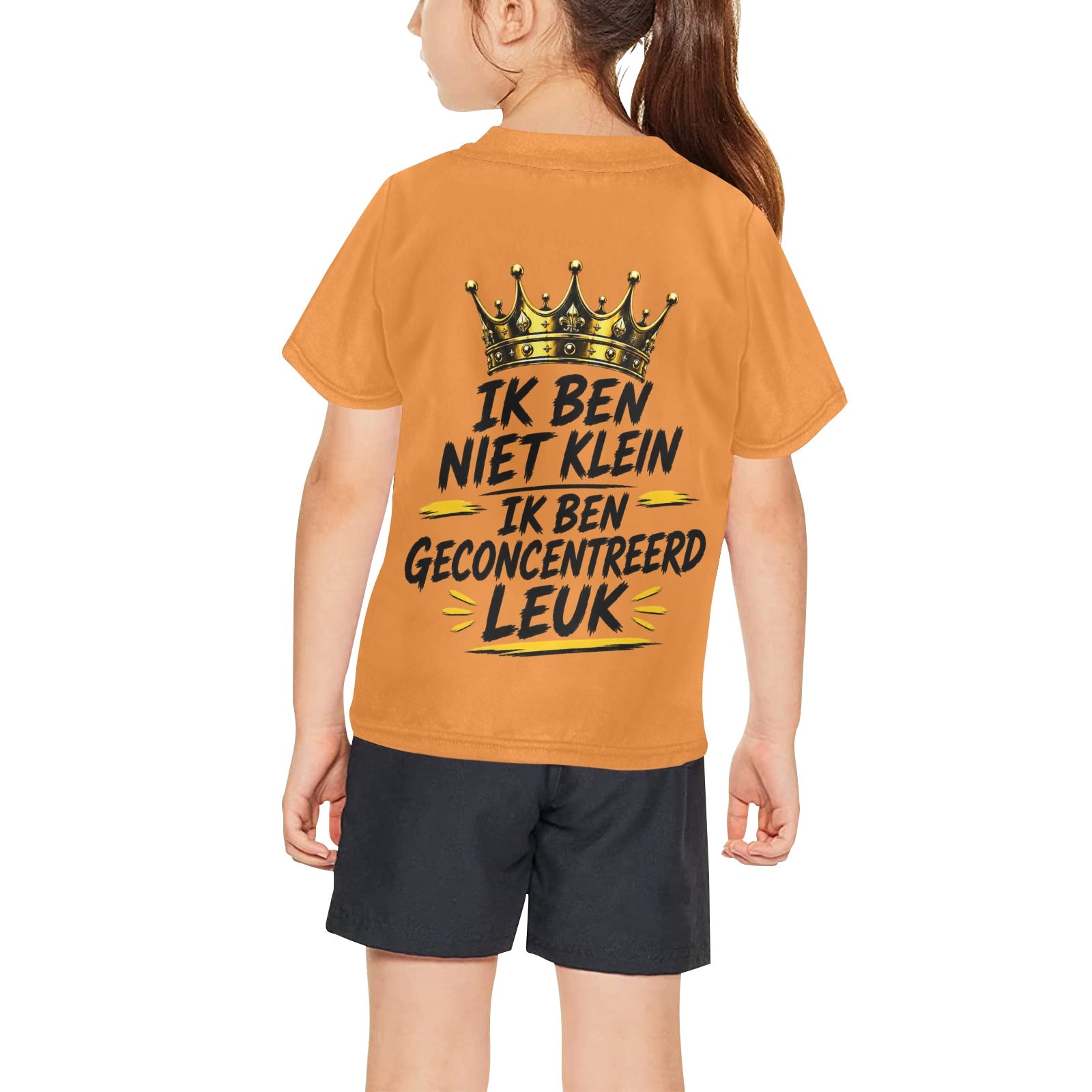 Meisjes All-Over Print Ronde Hals T-Shirt (T40-2)