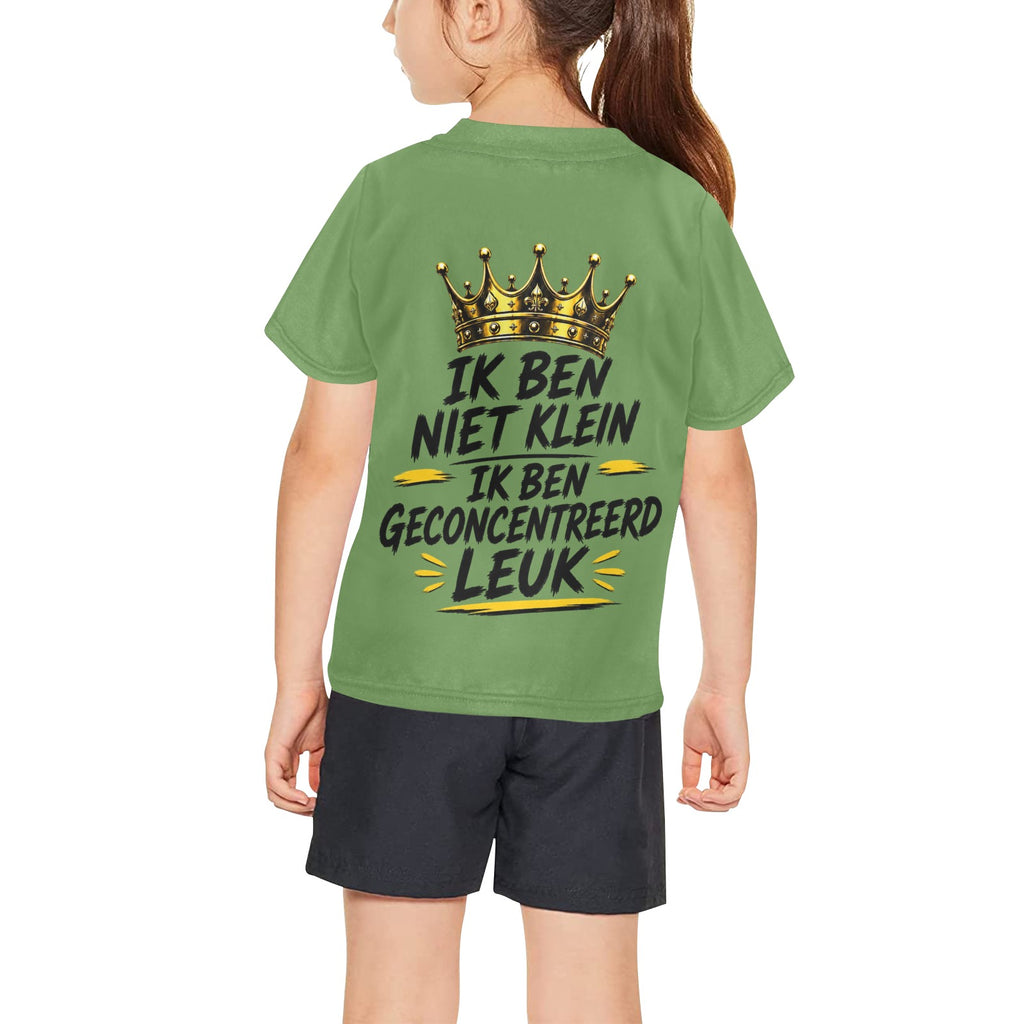 Meisjes All-Over Print Ronde Hals T-Shirt (T40-2)