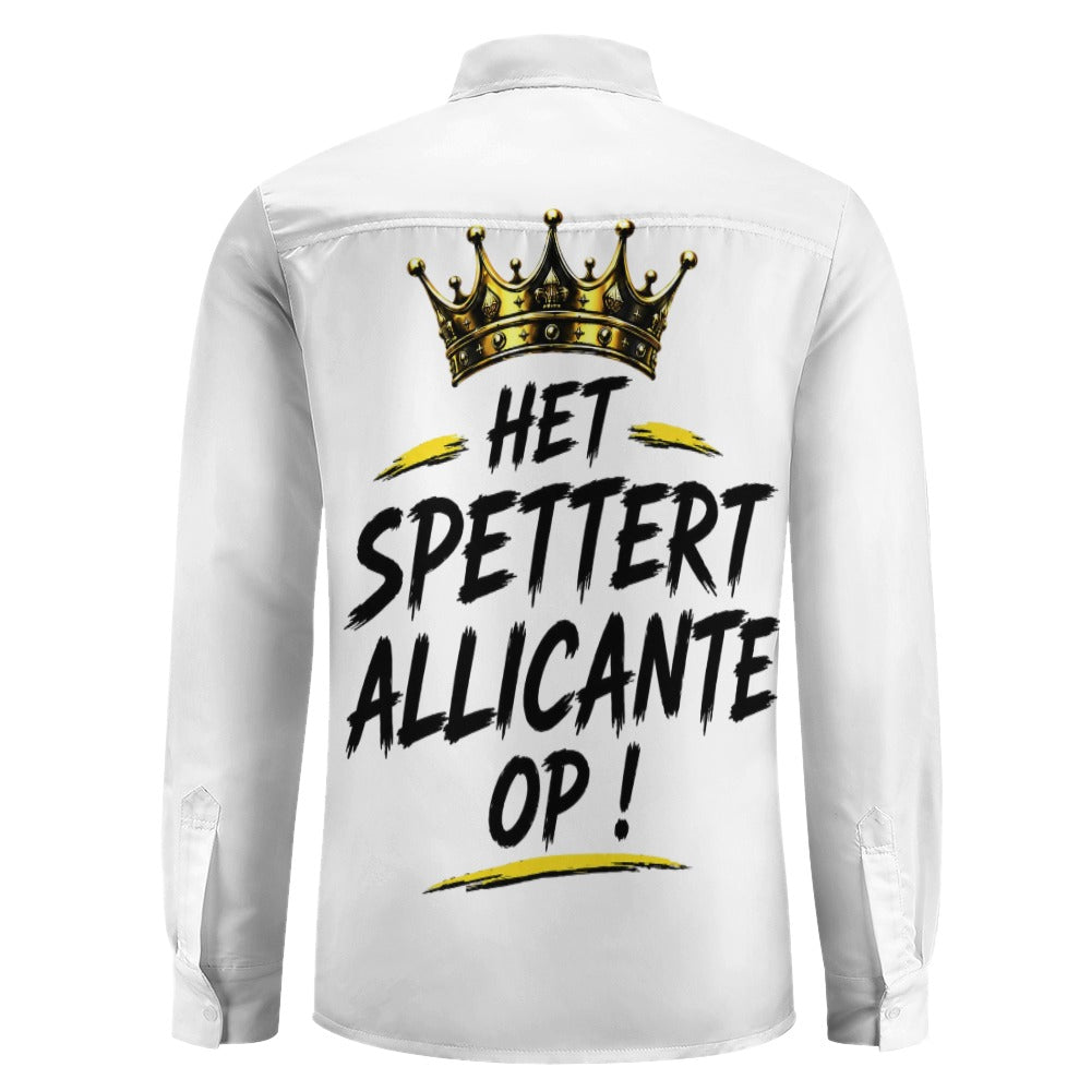 Casual fluwelen shirt met één zak en lange mouwen