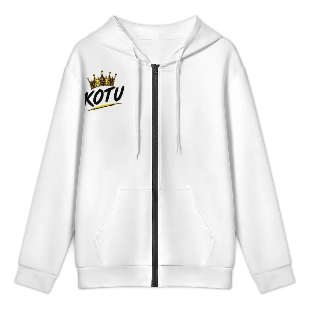 Modieuze jeugd hoodie met rits en zakken voor heren