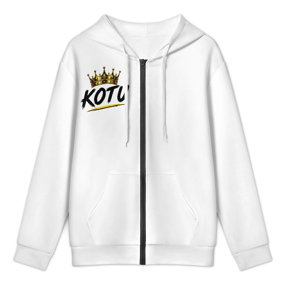 Modieuze jeugd hoodie met rits en zakken voor heren