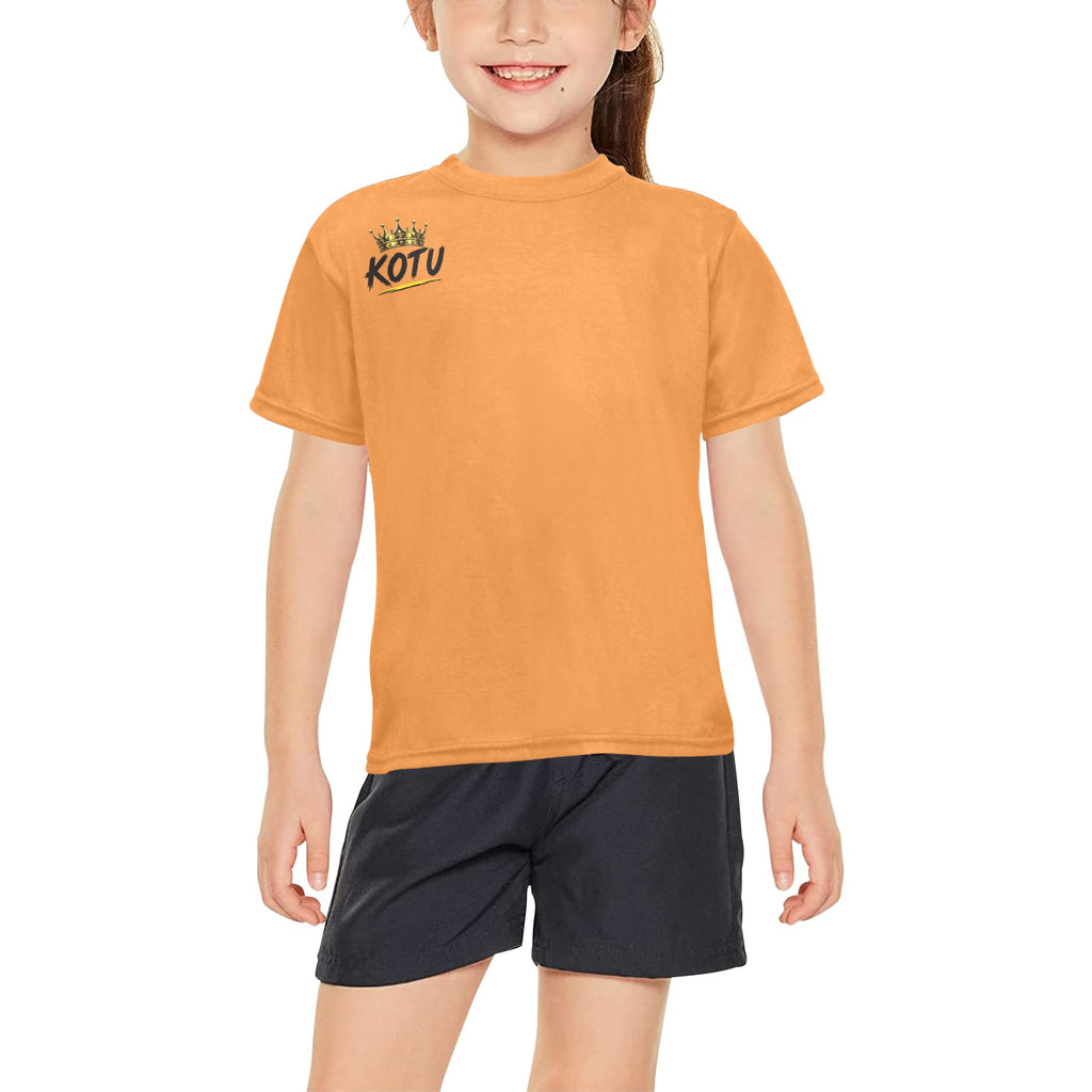 Meisjes All-Over Print Ronde Hals T-Shirt (T40-2)
