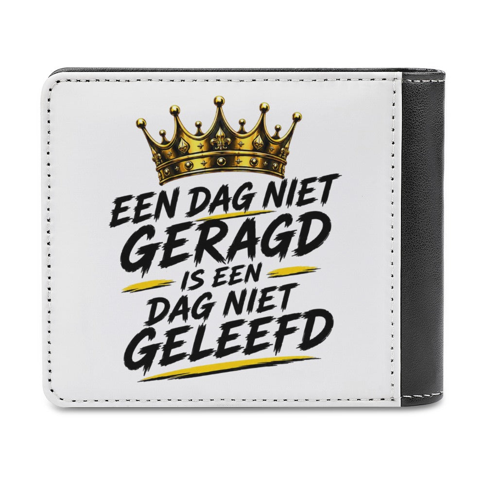 Leren portemonnee met verschillende designs aan beide zijden