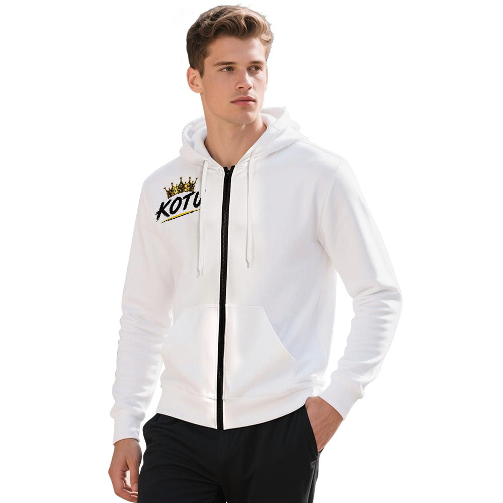 Modieuze jeugd hoodie met rits en zakken voor heren