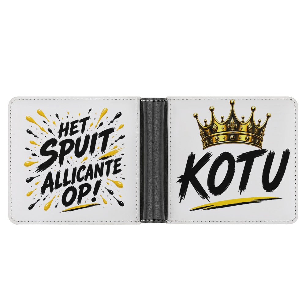Leren portemonnee met verschillende designs aan beide zijden