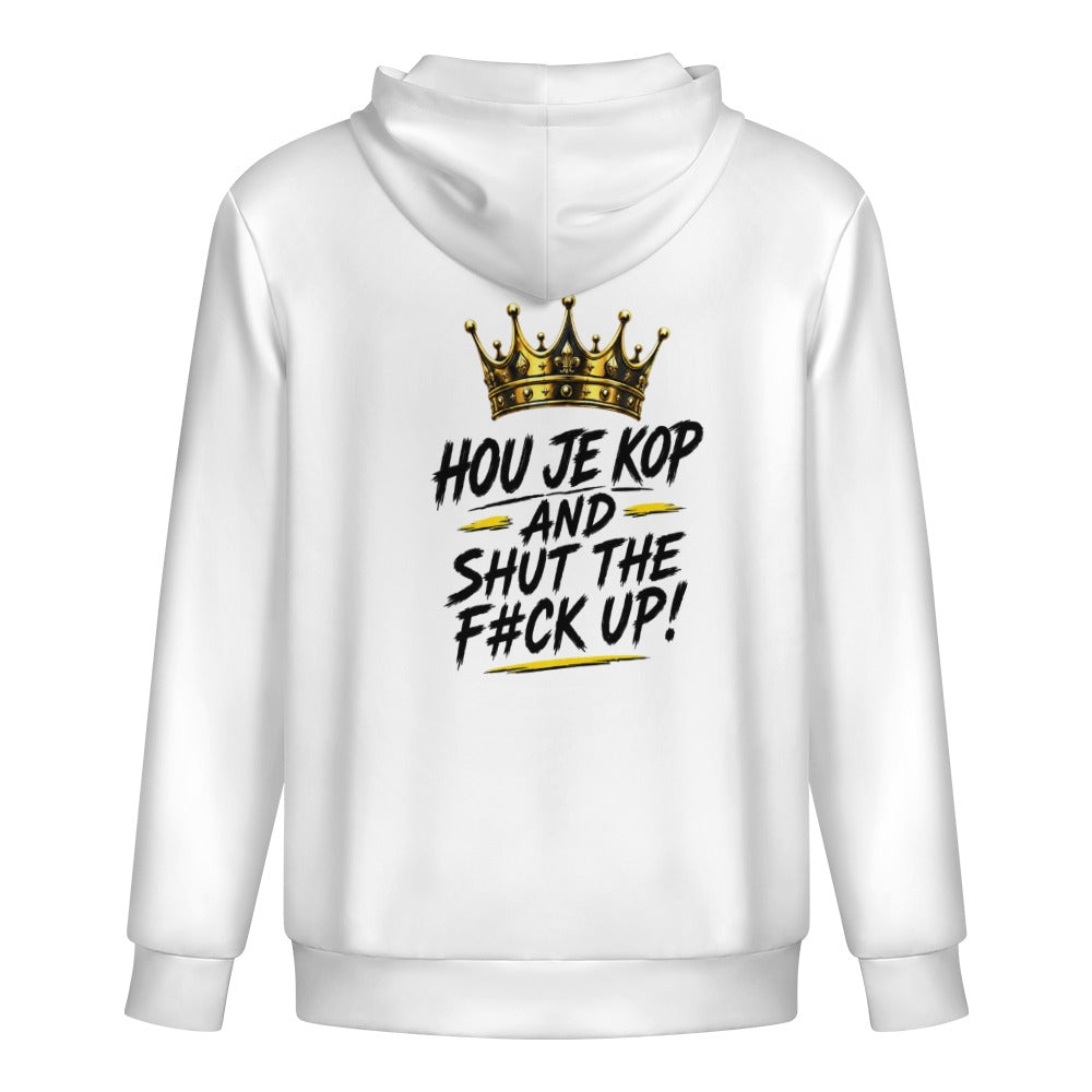 Modieuze jeugd hoodie met rits en zakken voor heren
