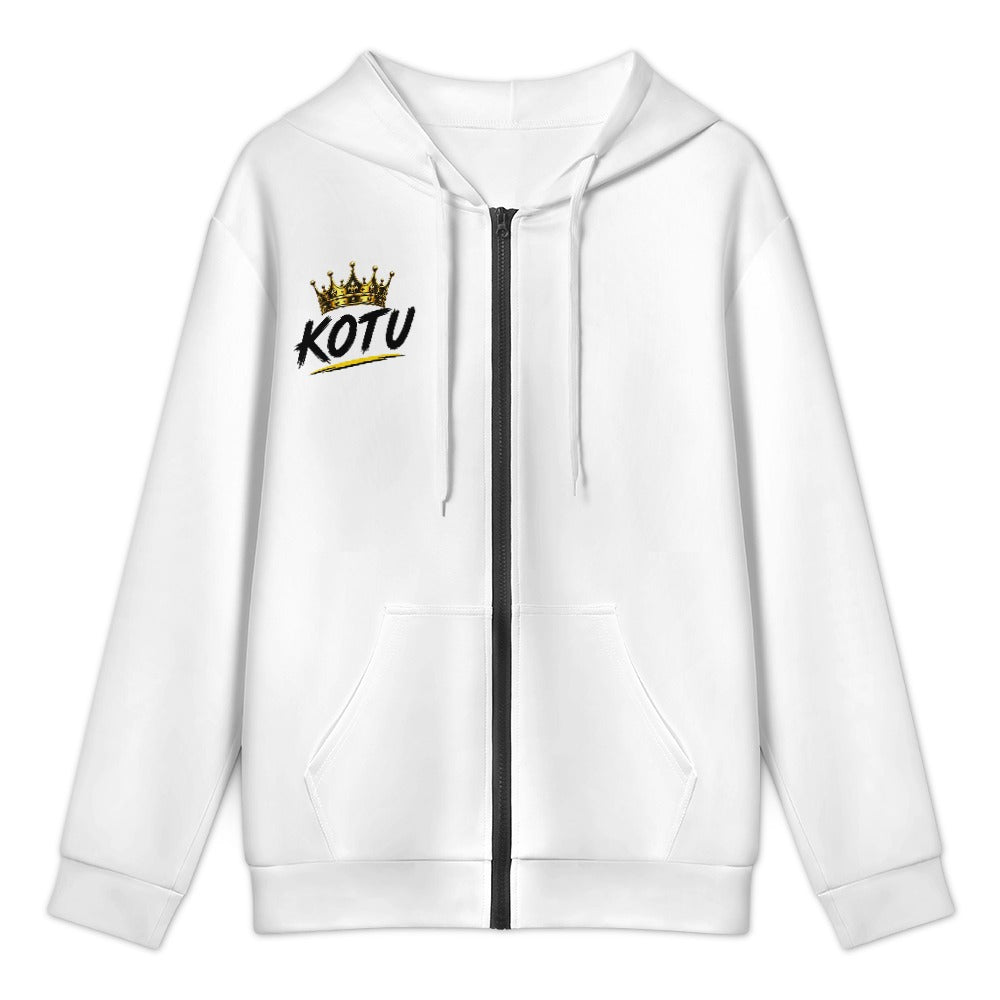 Modieuze jeugd hoodie met rits en zakken voor heren