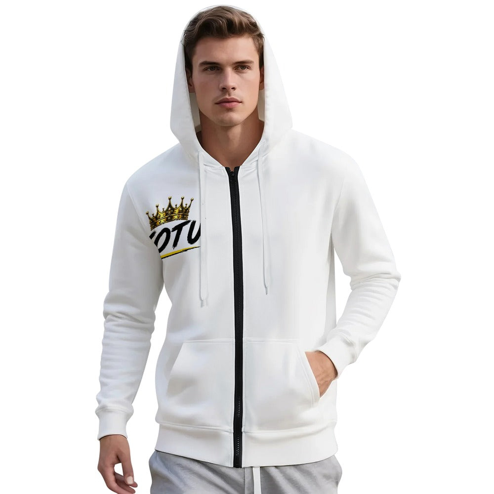 Modieuze jeugd hoodie met rits en zakken voor heren